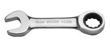 世達(dá)工具43309  全拋光兩用短快扳18MM