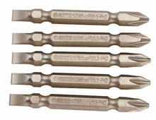 世達工具59385 5件套6.3MM系列65MM長雙頭旋具頭#2/5....