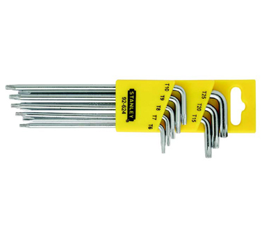 STANLEY史丹利工具92-624-23 8件套長(zhǎng)L形中孔花形扳手