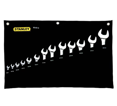 STANLEY史丹利工具93-613-22 13件套公制精拋光雙開(kāi)口扳...