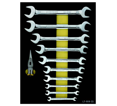 STANLEY史丹利工具LT-019-23 11件套雙開(kāi)口扳手工具托