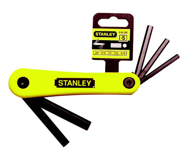 STANLEY史丹利工具 5件套英制折疊式內六角扳手