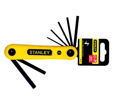 STANLEY史丹利工具 7件套公制折疊式內六角扳手1.5-6mm