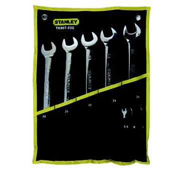 STANLEY史丹利工具TK907-23C 8件公制兩用長(zhǎng)扳手套裝